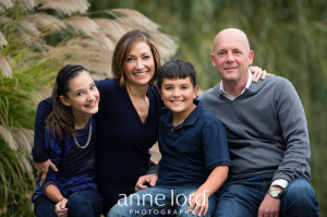 Happy Family picture couple having one teenage girl and young man | Anne Lord Photography