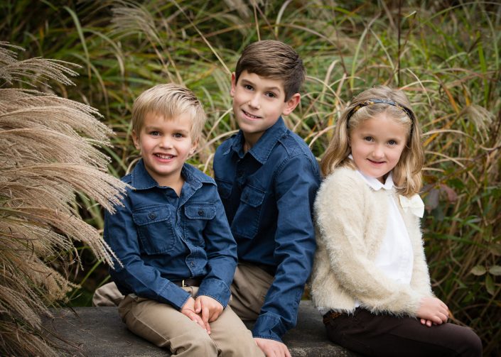 Two Little Boys and a girl wearing fury white tops | Anne Lord Photography